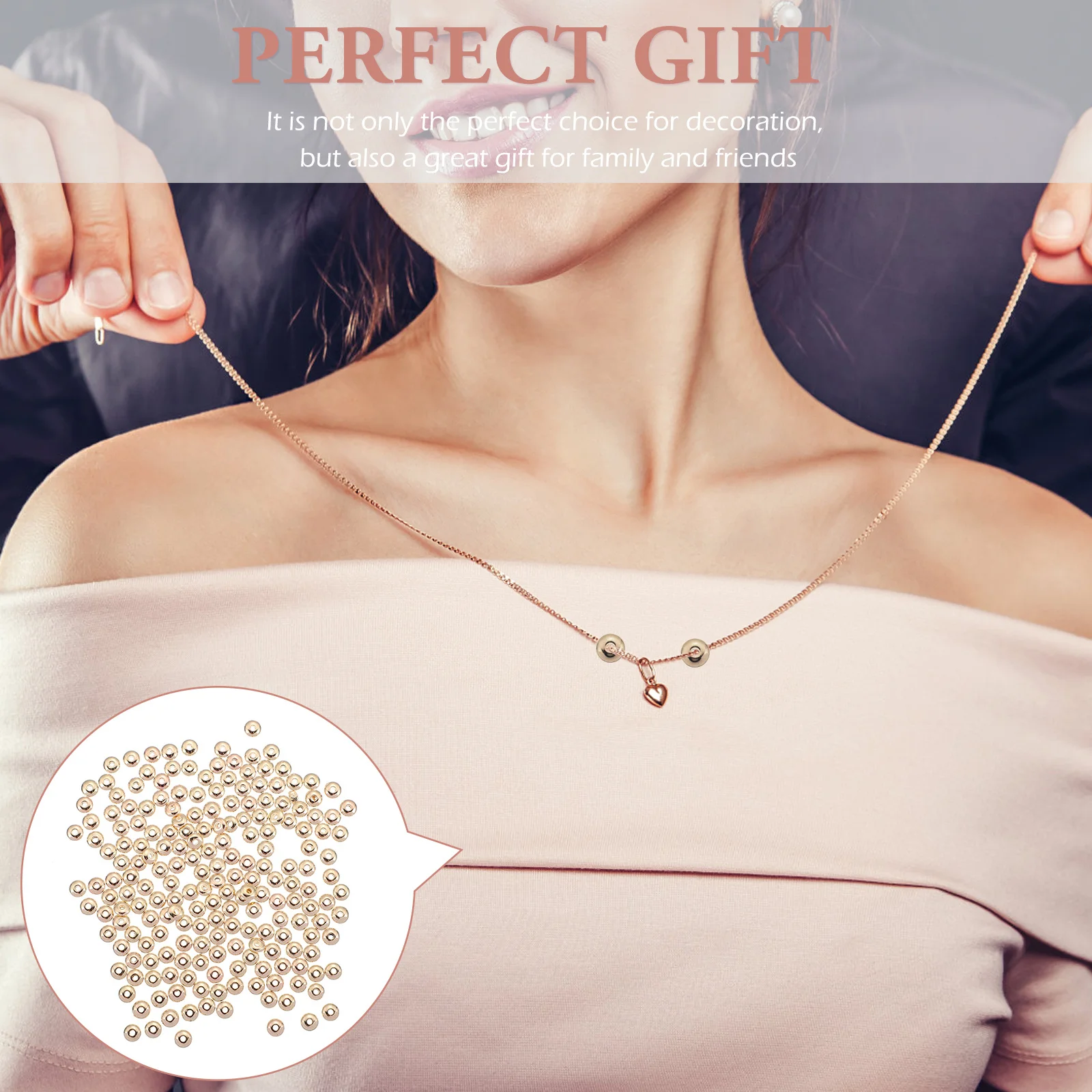 

1000 Pcs Beads for Lanyard Making Spacers Loose Jewelry Hole Bracelets Diy Accessory Accessories