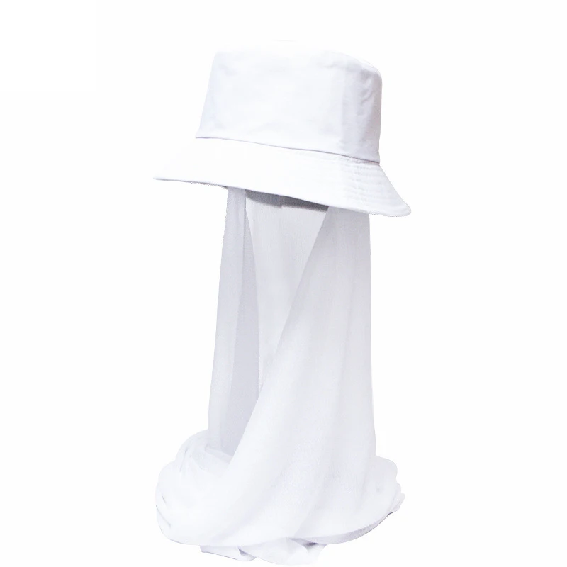 

New Muslim Women Bucket Hat With Chiffon Hijabs Summer Sports Cap With Chiffon Hijab Ready To Wear Instant Hijab Islam Headscarf