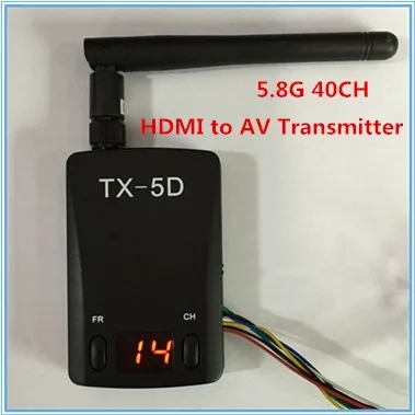 

FPV 5.8G TX-5D 600mw Video Transmitter Support HDMI Dual Input for Aerial Photography Long Range Transmission High Power Stable