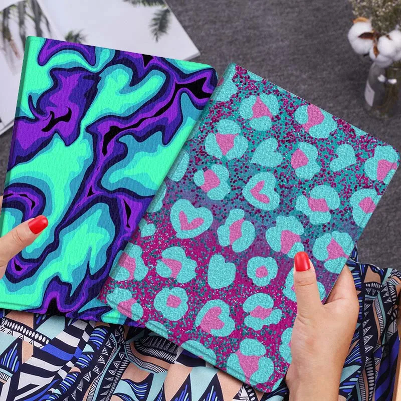 

Cartoon Pink Blue Pattern Tablet Case For Huawei Honor MatePad MediaPad Air 5 6 7 11 V6 V7 V8 V9 X9 X8 T10 T10s C5e T5 Gift