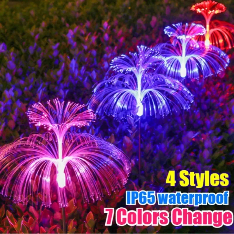 

1Pack Solar Jellyfish Lawn Lights 7 Colors Change Waterproof Garden Decor Patio Christmas Decoration Light Pathway Party Lamp