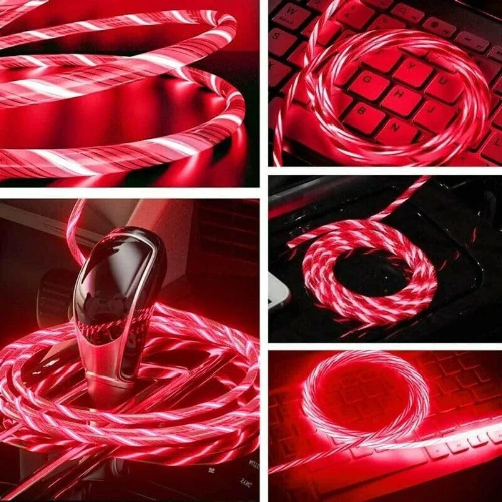 Bright Glowing Cable 60W PD Fast Charging USB-C to Type C Cable For iPhone 15 Huawei  Xiaomi  USB C Cable Wire Phone Accessories