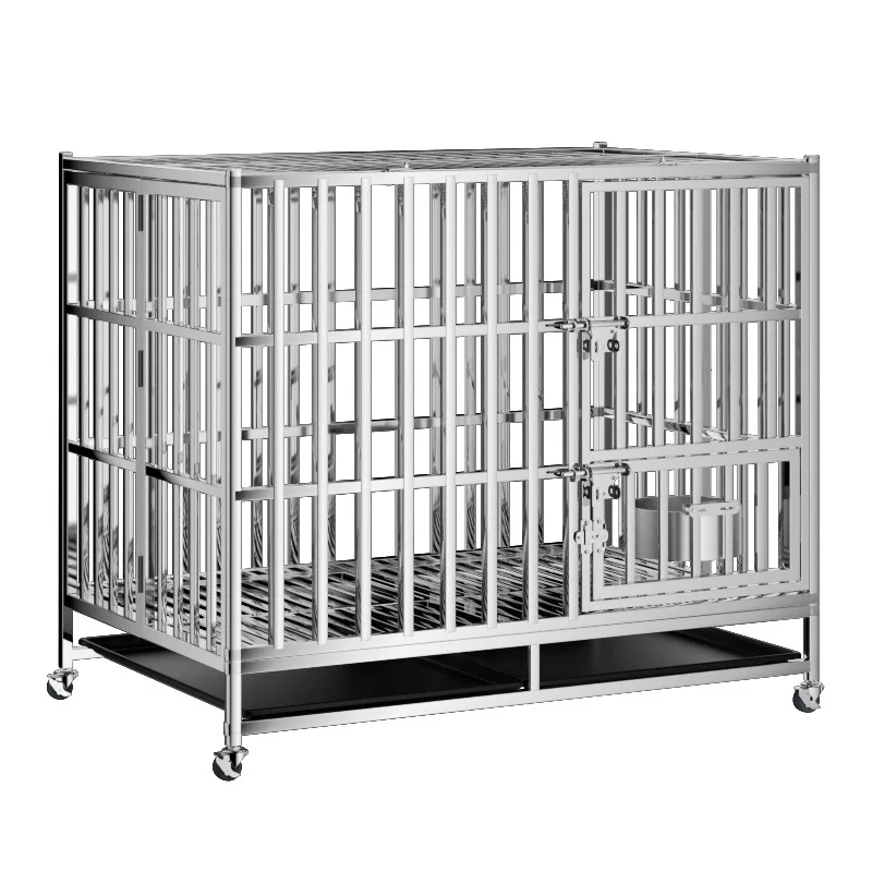 

Large dog cage 304 stainless steel German Shepherd special, white steel dog cage