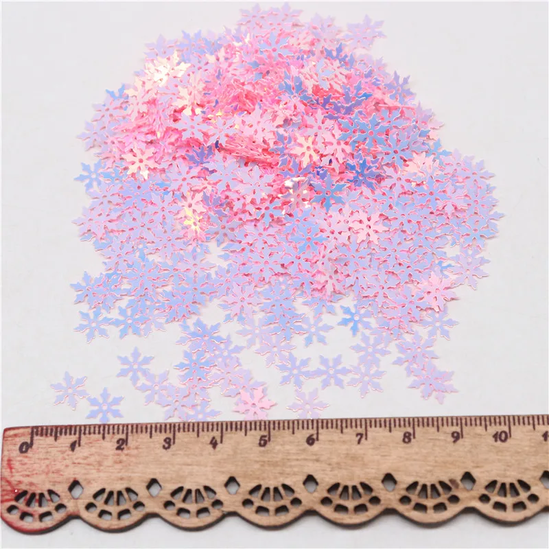 9mm Snowflake Sequins Pvc Flower Sequin Paillettes Christmas Party Decor DIY Craft Handmade Accessories 20g