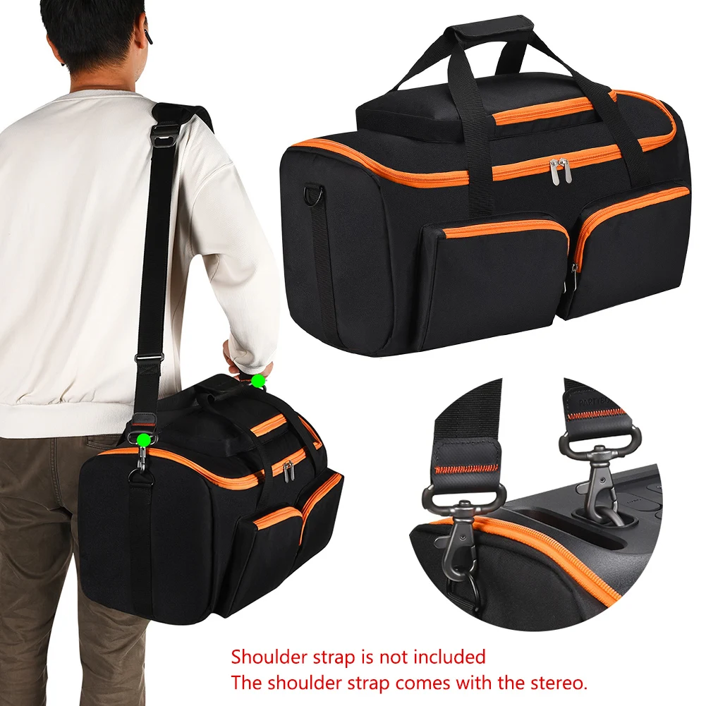 

Universal Audio Storage Bag with Microphone Pockets Portable Protective Case Large Capacity for JBL PartyBox On-The-Go Essential