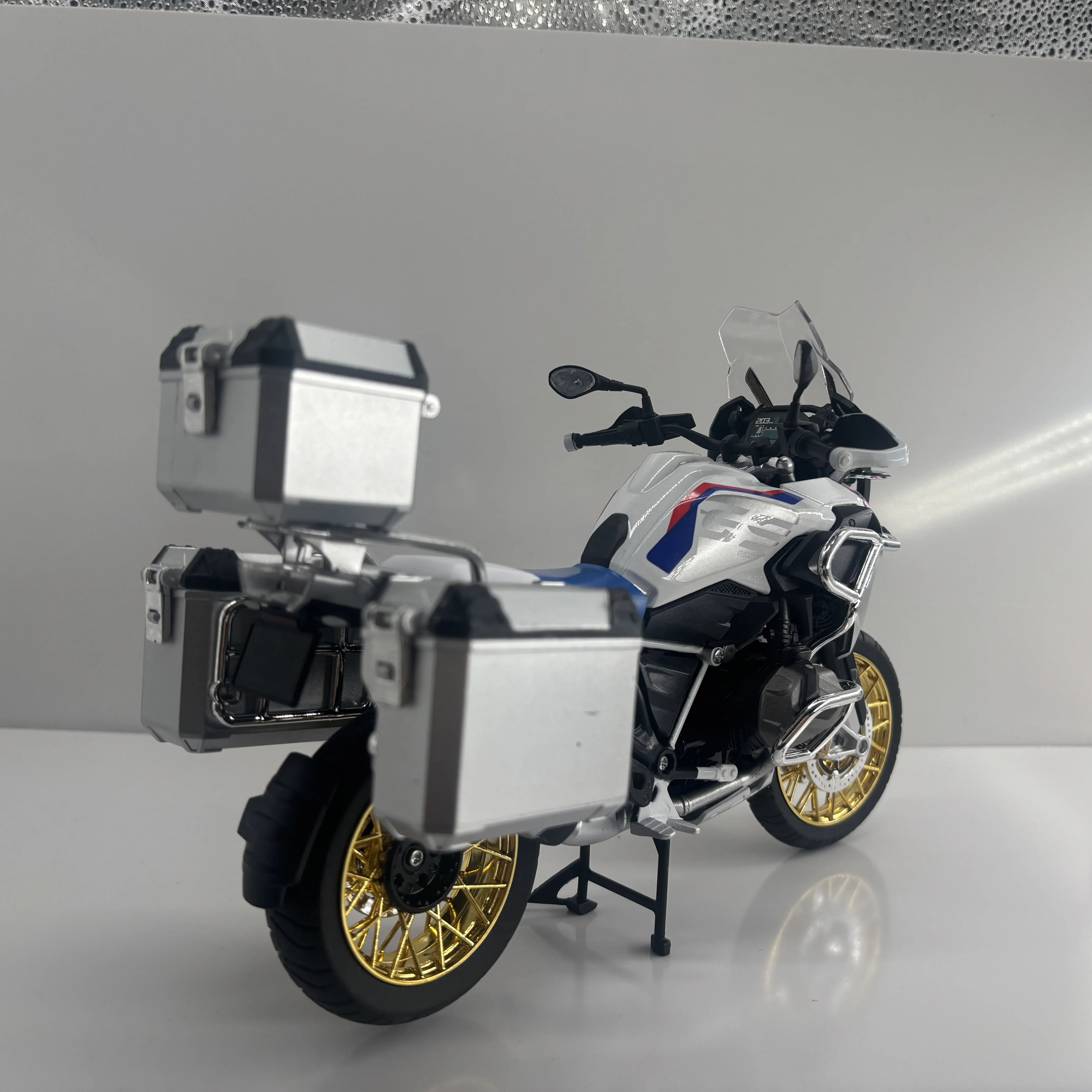 1:9 BMW R1250 GS لعبة الطيور المائية نموذج دراجة نارية للأطفال دييكاست سيارة معدنية مصغرة جمع هدية للبنين M54 #2