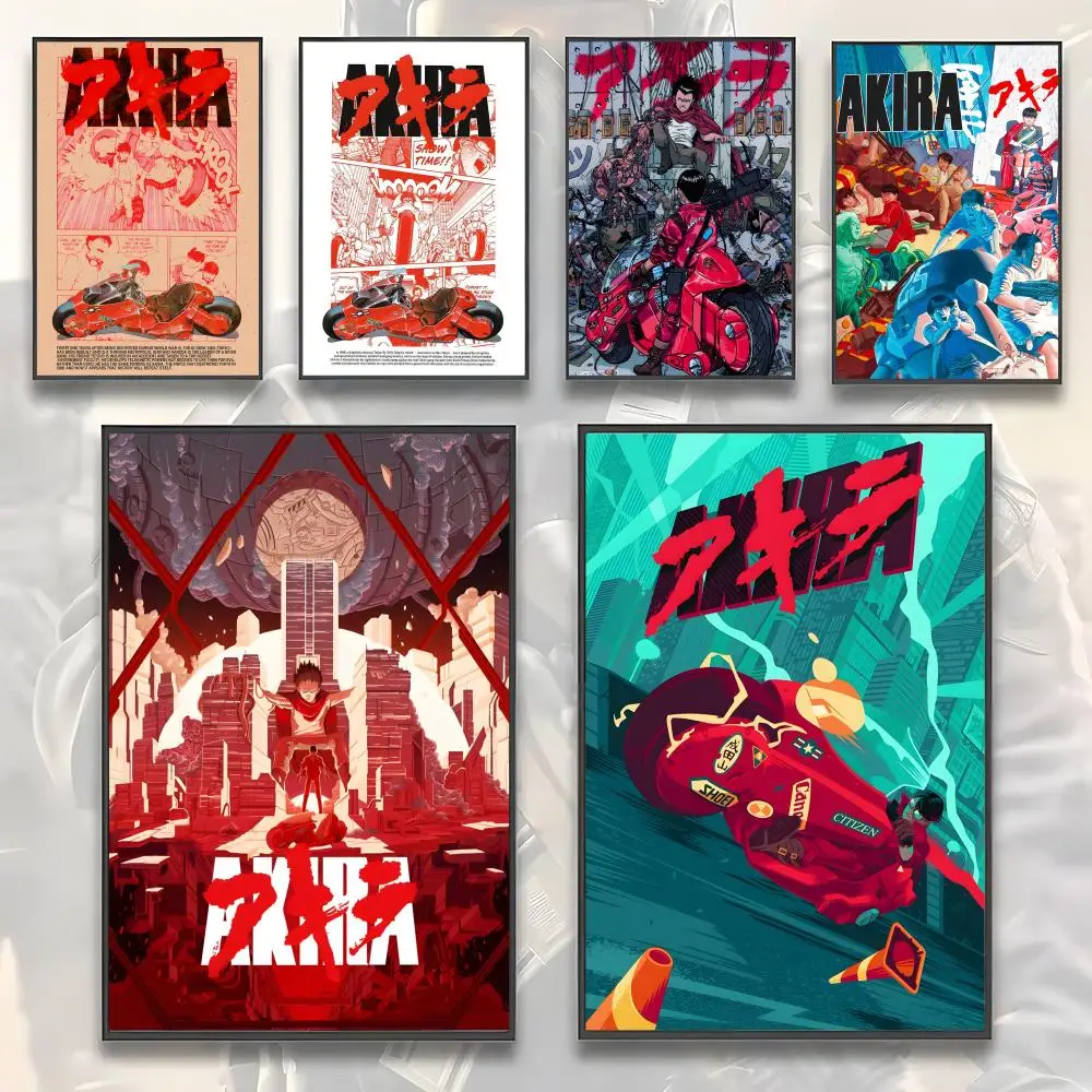 1PC Anime A-Akira Painting Calligraphy HD Canvas Poster living room bedroom bar aesthetic