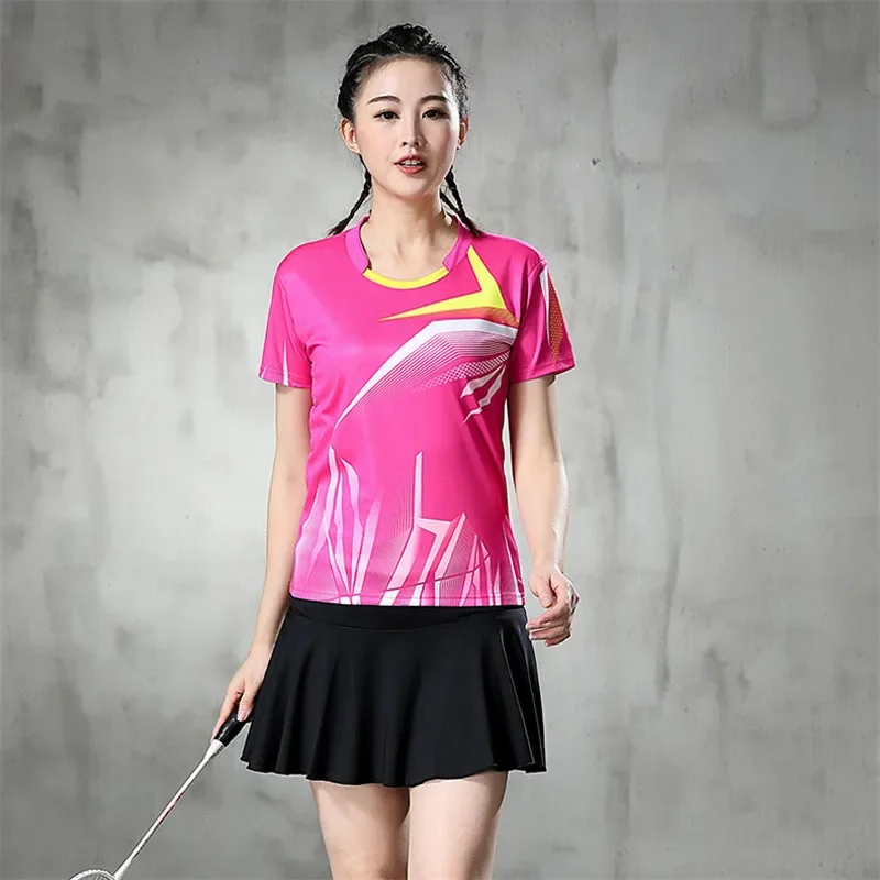 Tennis shirts women girl badminton sports t shirt , short sleeveless table tennis uniform  golf  shirt girls badminton shirts