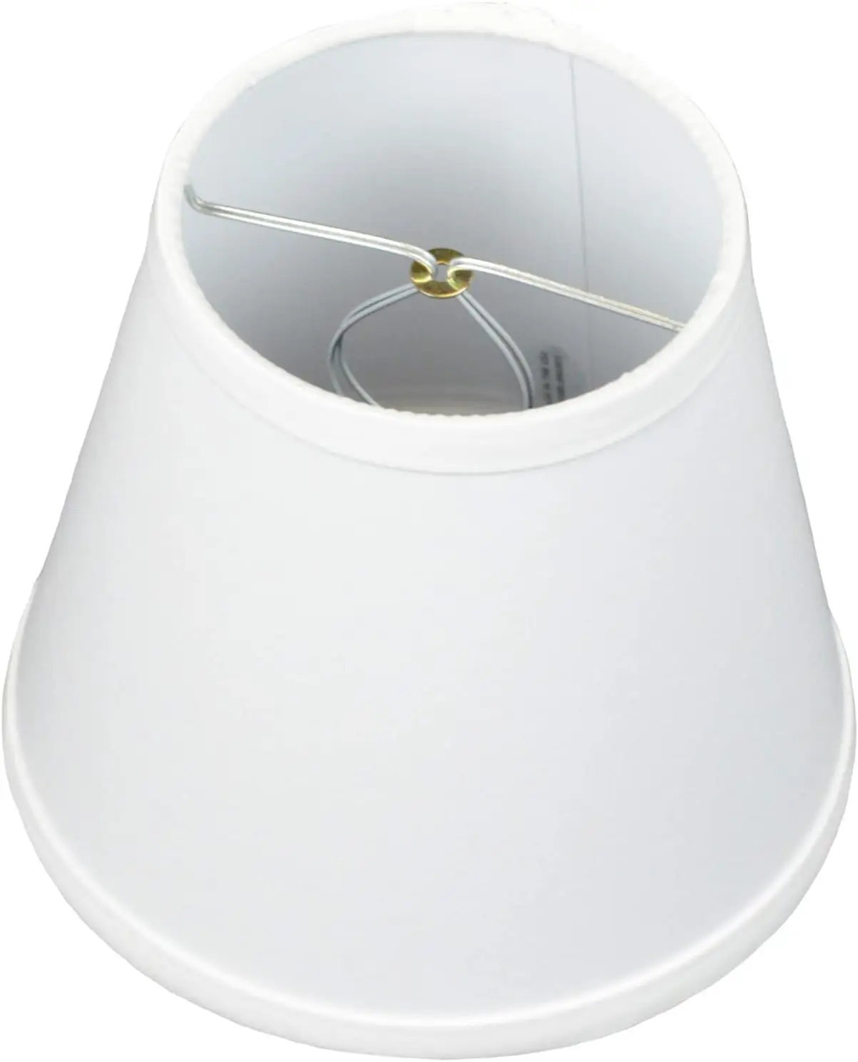 

5" Top by 8" Bottom by 7" Slant Height Fabric Barrel Lampshade Clip-On Attachment (White)