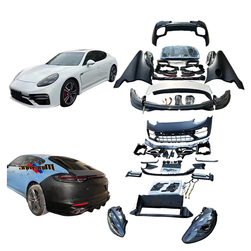 PP Plastic 10-16 970 Upgrade to 971 Turbo S Facelift Car Bumpers Complete Kit Bodykit for Porsche Panamera 970.1 970.2 Body Kit