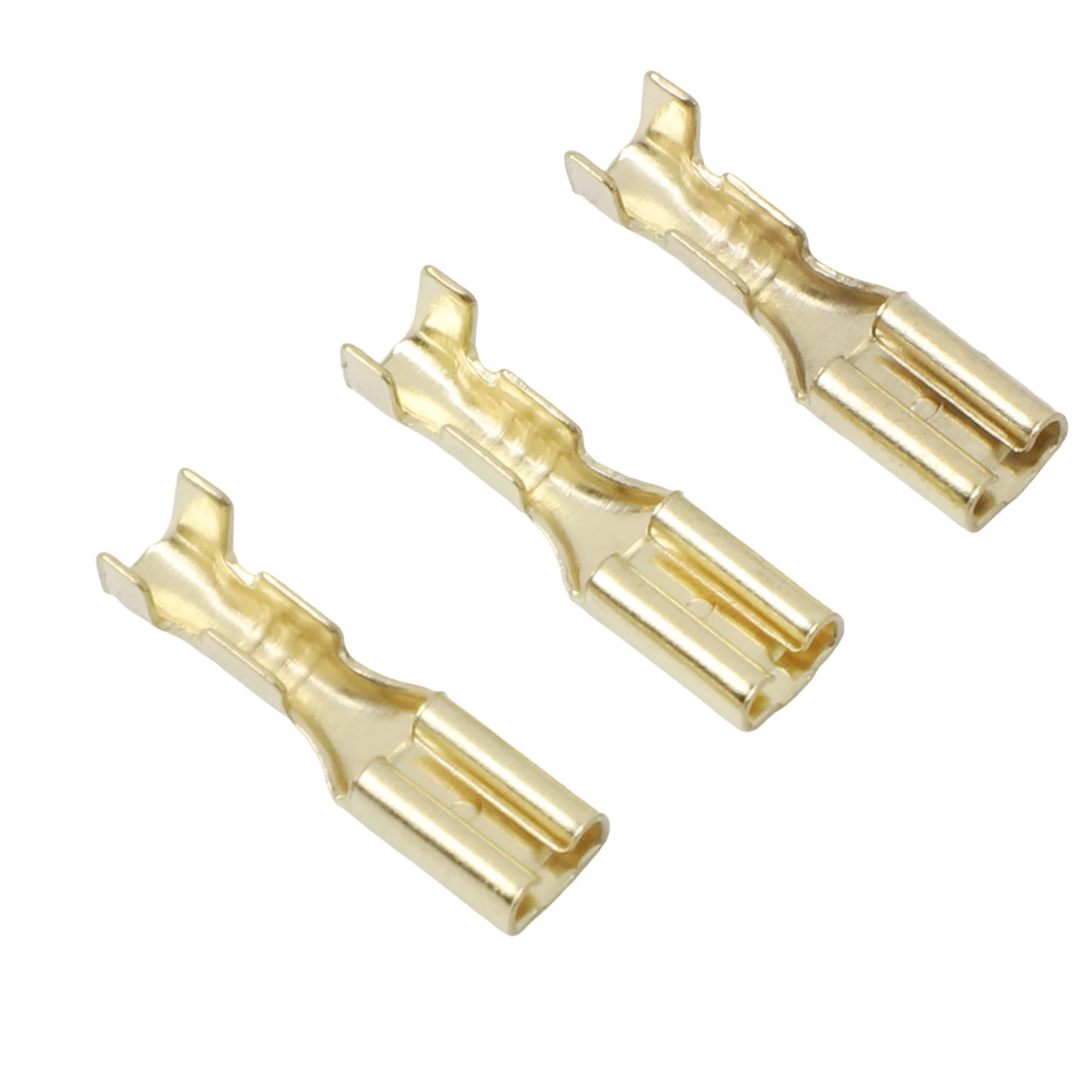 100 Pairs 2.8mm Gold Plated Spring Terminals with Transparent PVC Insulating Sleeves for Electrical Wiring Connections