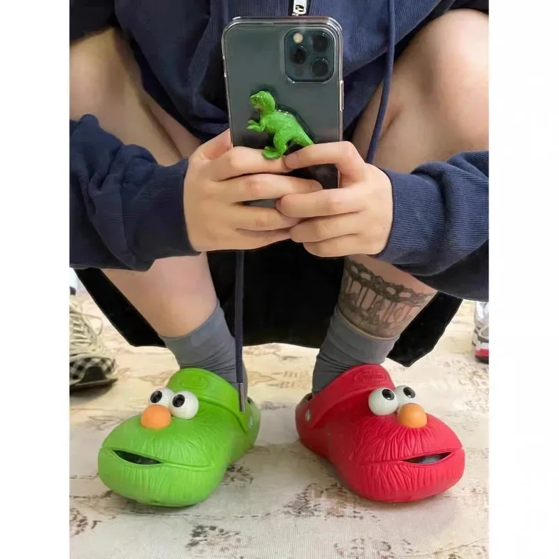 Sesame Street Elmo Animation Cartoon pantofole personalità creativa divertenti sandali antiscivolo con suola spessa coppia scarpe da spiaggia regalo