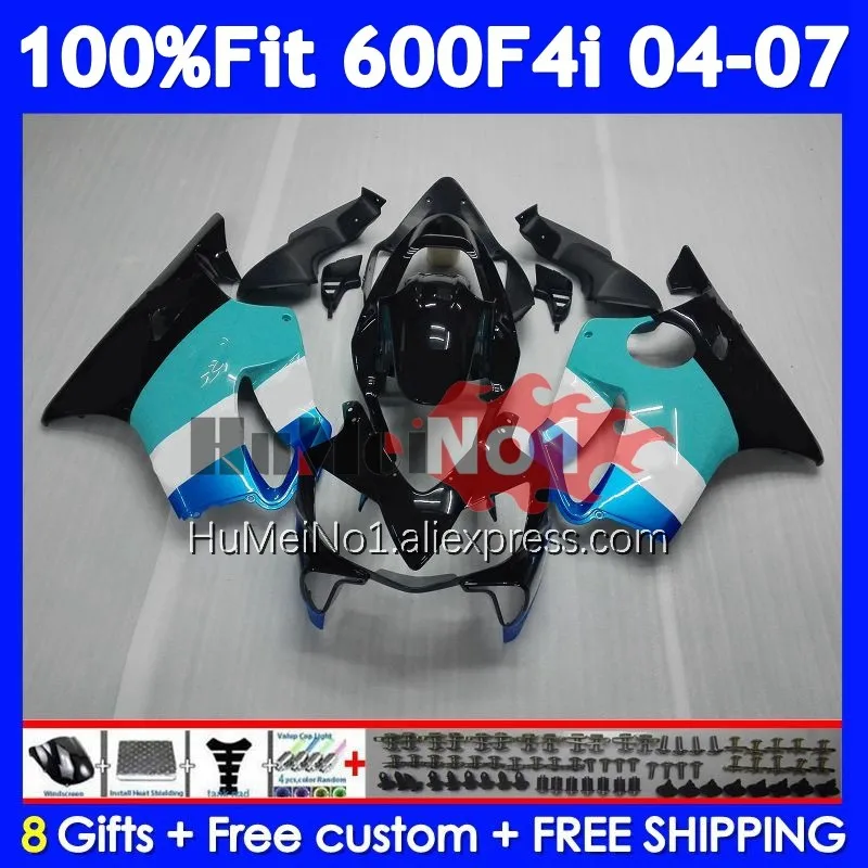 Injection Repsol Cyan Body For HONDA CBR600 CBR 600 F4i 600F4i 35No.86 CBR600F4i 04 05 06 07 600CC 2004 2005 2006 2007 Fairing