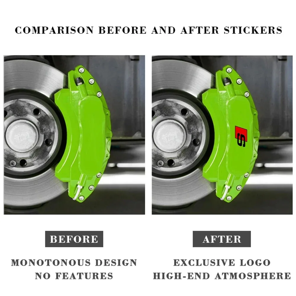 Naklejka na zacisk hamulca samochodowego Naklejki odporne na ciepło Akcesoria samochodowe do Audi S Line A1 A3 A4 A6 A7 Q3 Q5 Q7 RS3 RS4 RS5 S3 S4