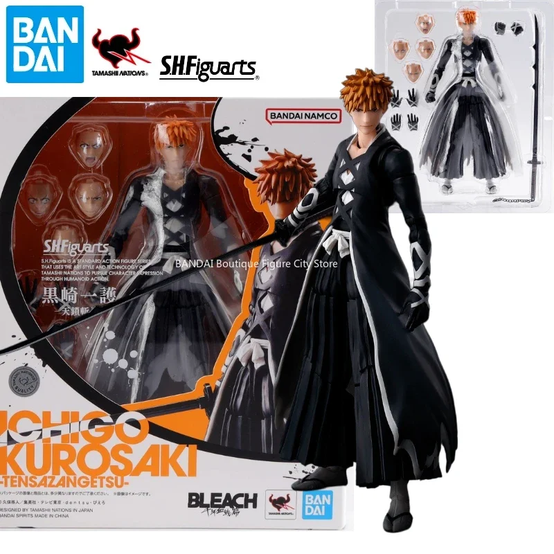 

Brand New in Stock Bandai SHF Bleach/Realm/BLEACH Series Kurosaki Ichigo Swastika Tensuo Zangetsu Movable Figure Model Gift