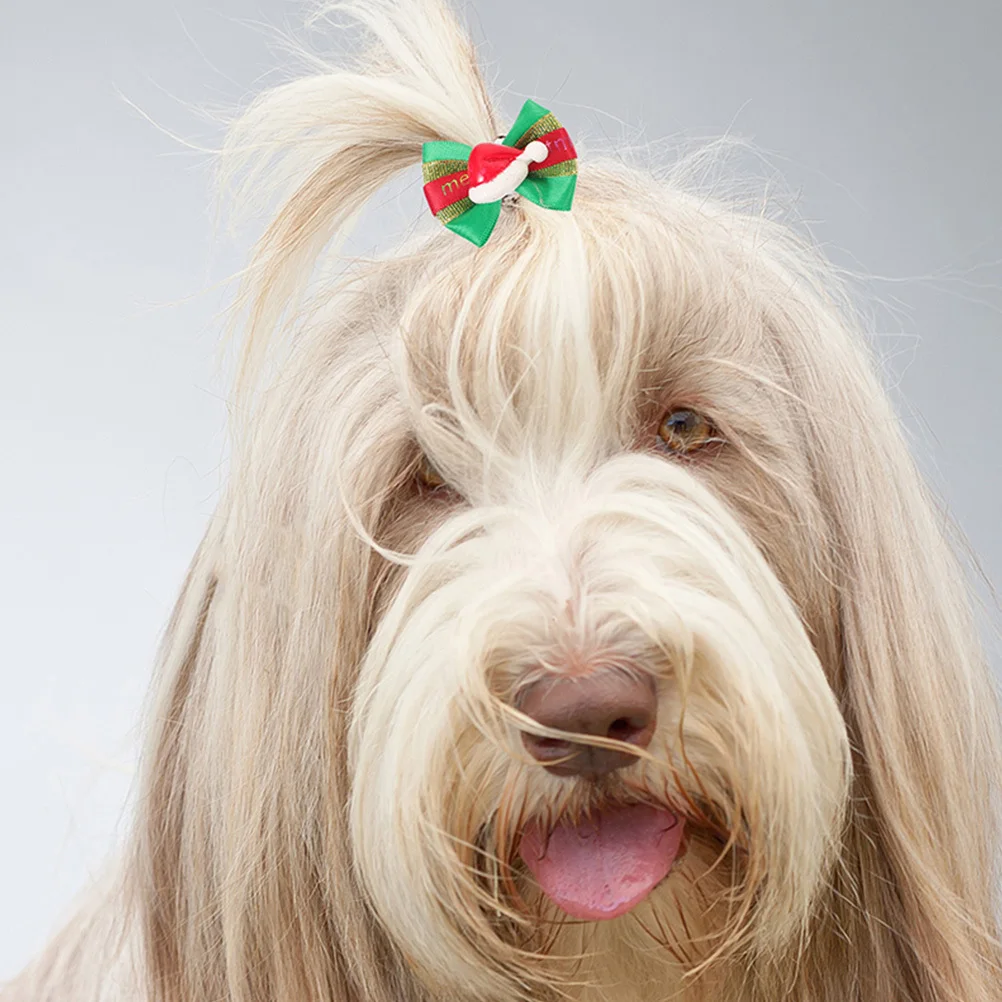 

20Pcs Colorful Dog Bows Girl Lightweight Strong Pet Hair Decor Suitable for Daily Use Christmas Puppy Cat Rabbit Accessories