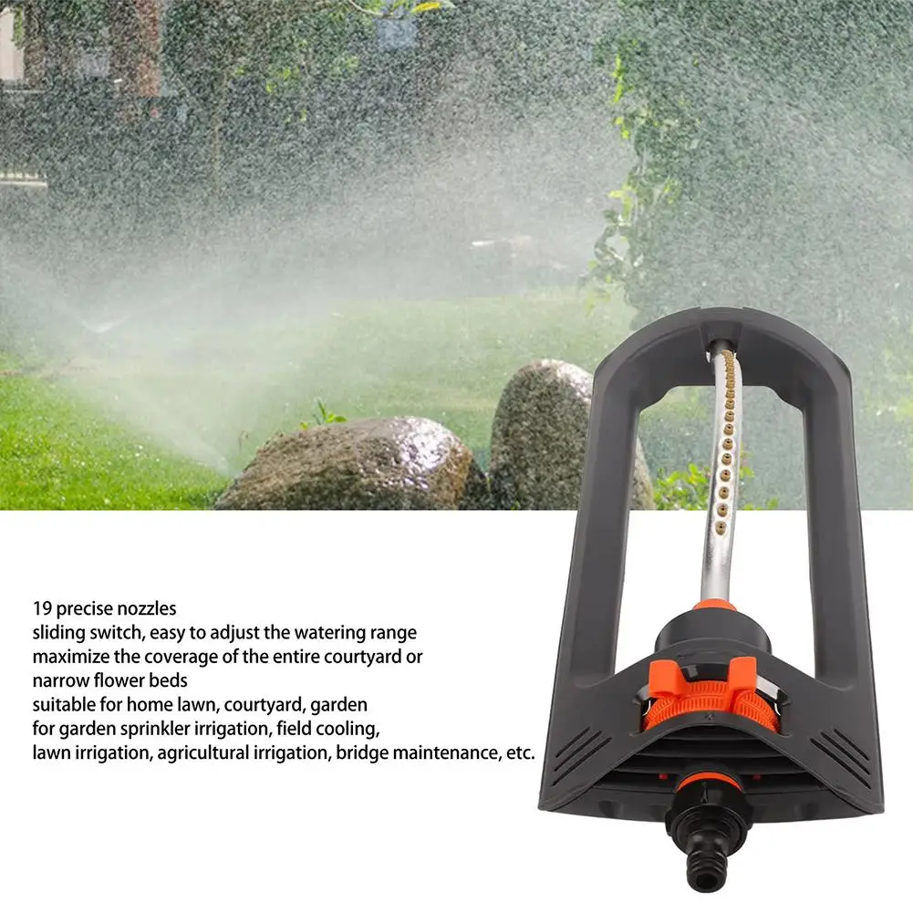 Automatic Oscillating Lawn Sprinkler Aluminum Alloy Water Sprayer 19 Hole 4 Modes Irrigation Sprinkler For Garden Farm O7B2