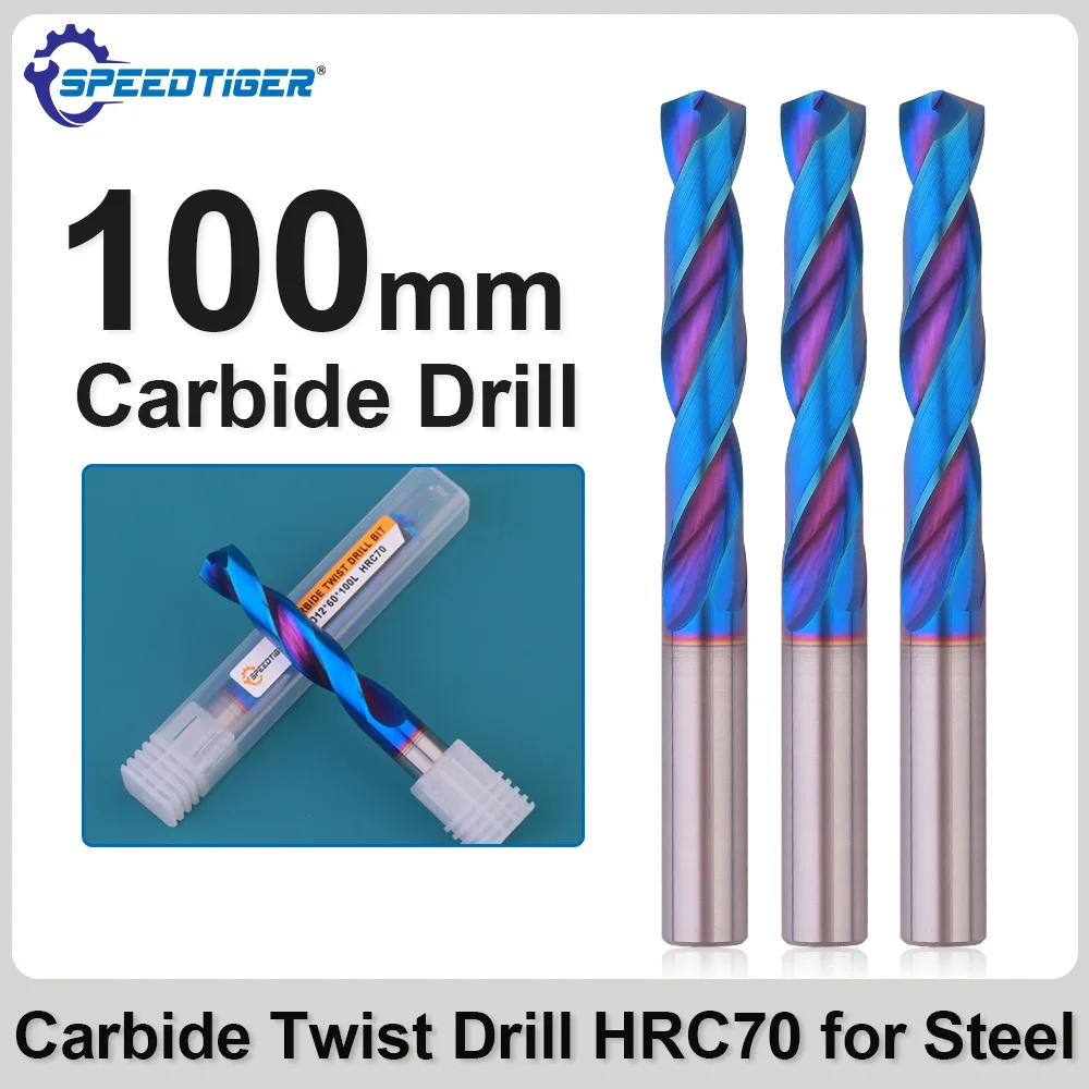 

Сверло спиральное твердосплавное SPEEDTIGER HRC70, 100 мм, диаметр отверстия 2,0–18 мм, синее покрытие, для нержавеющей стали