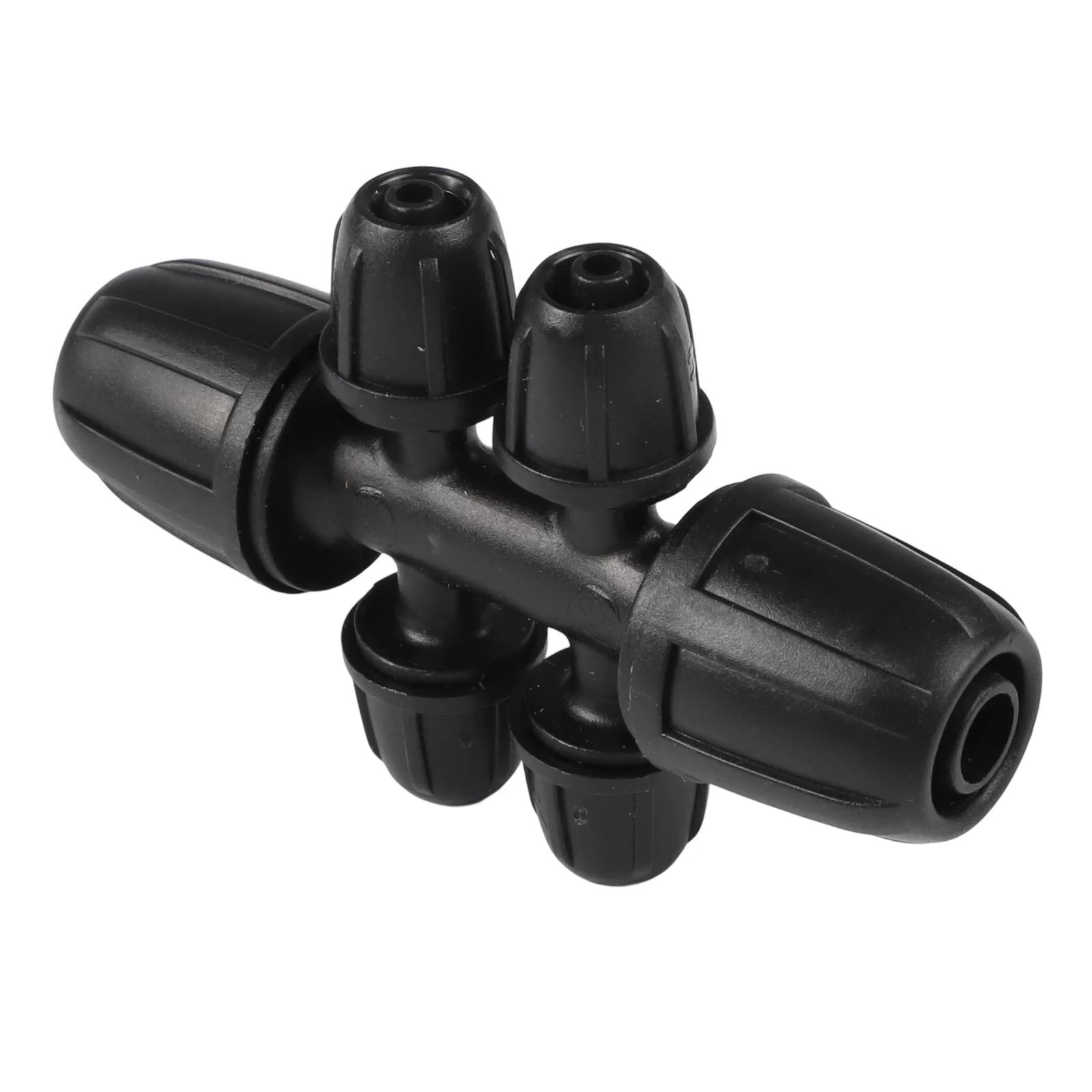 30pcs Locked Barb Tee Connector 8/12 To 4/7mm 6-Way Barbed Lock Irrigation Connector 5.5*8.3cm Irrigation Fittings Kit ///