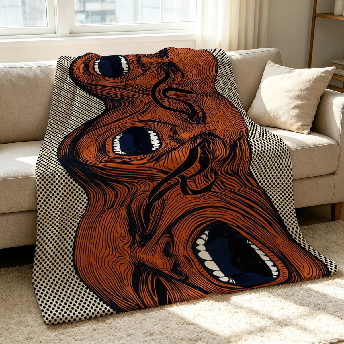 Twisted Soul Blanket Soft Cozy Throw for Sofa Bed Festive Holiday Decor Gift for Kids and Adults,Lightweight and Warm