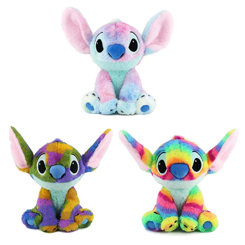 30cm Disney Lilo and Stitch Plush Toys Dazzling Colors Cute Anime Stich Doll Stuffed Plushie Pillow Gift for Children Kawaii