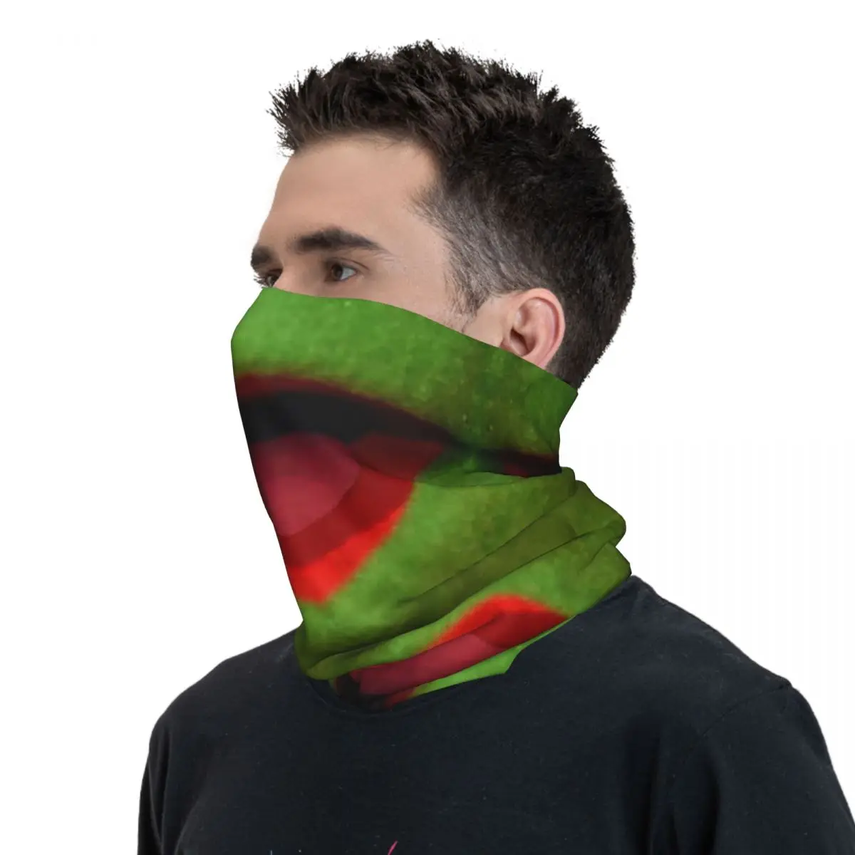 Kermit De Kikker Bandana Nek Cover Bedrukt Wikkelmasker Sjaal Warm Hoofddeksels Fietsen Unisex Volwassen Het Hele Seizoen