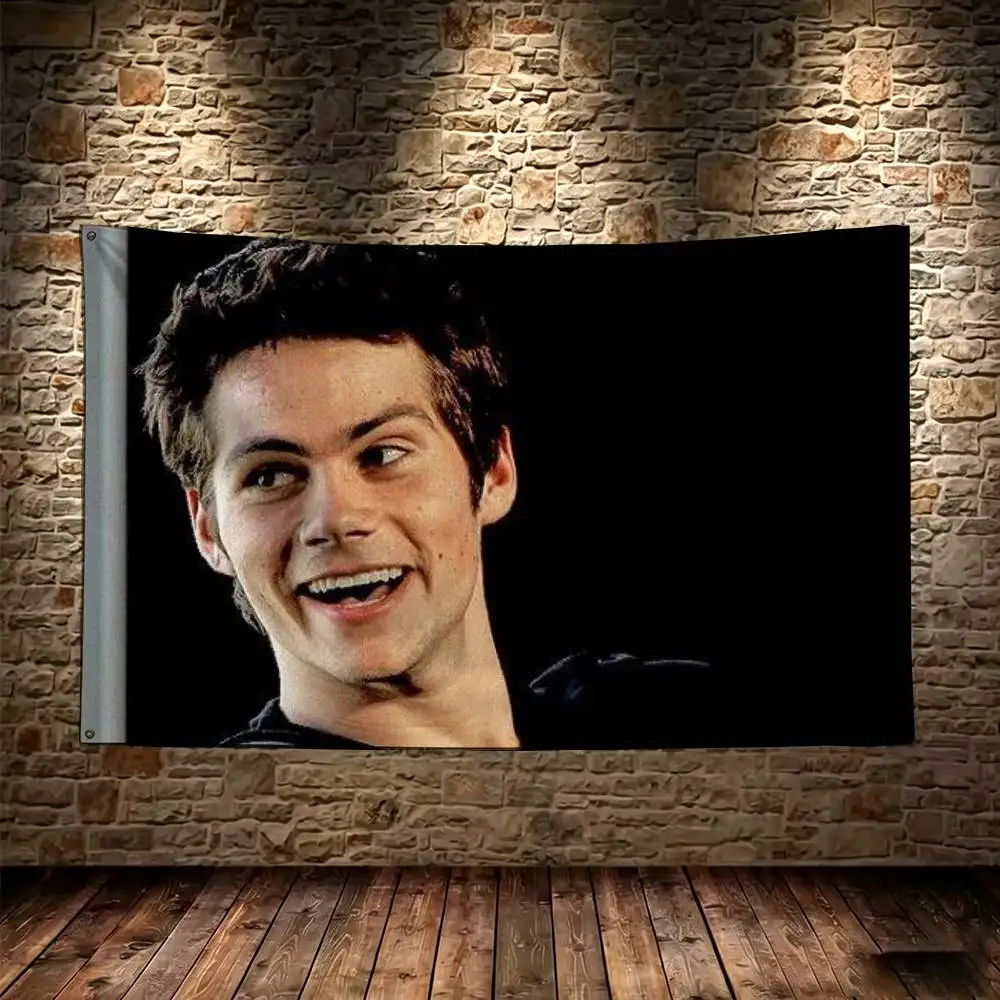 D-Dylan O Brien Room Decoration Wall Tapestry Hanging Aesthetic Bedrooms Advertising Banner