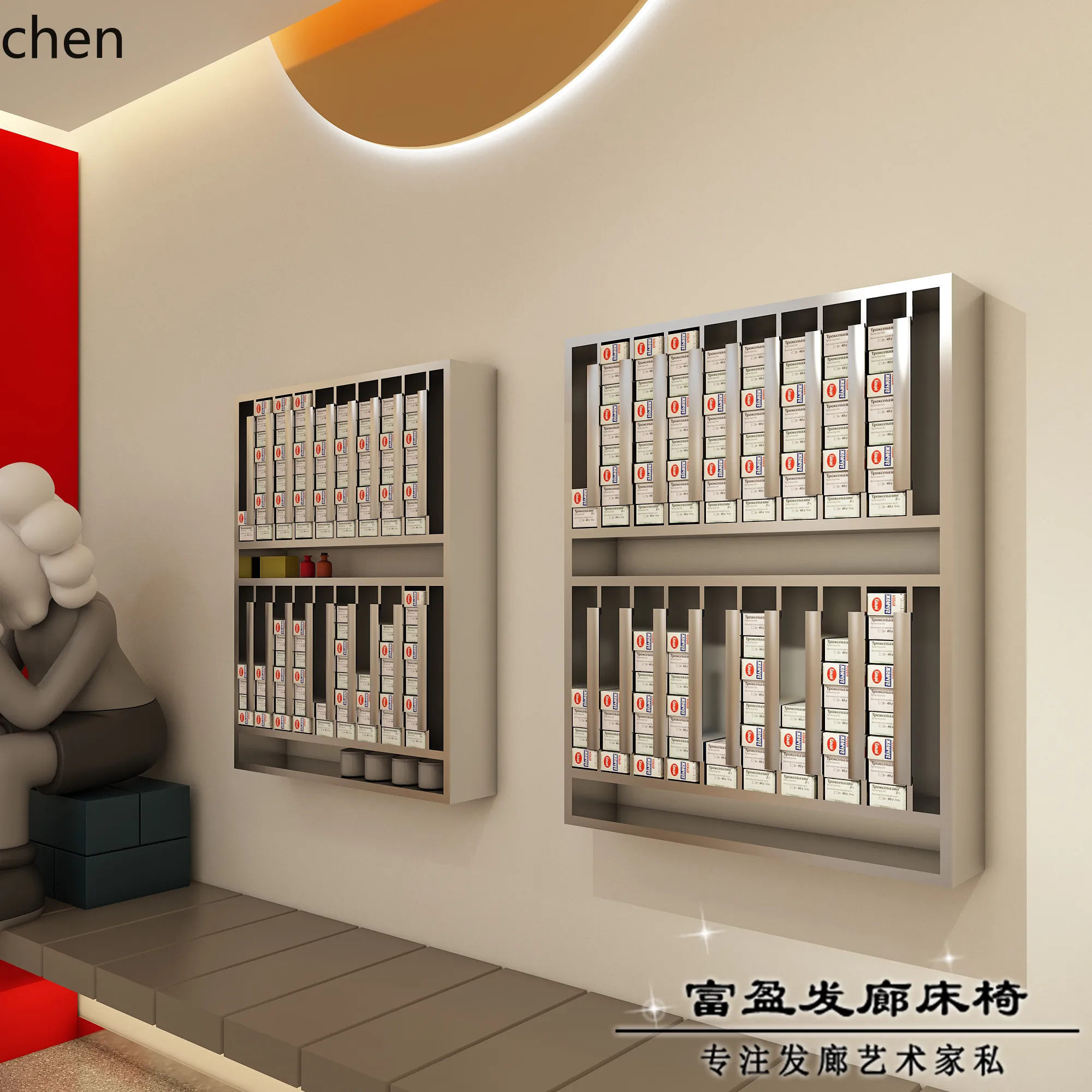 ZML storage rack, hair salon locker, dye cream rack, barber shop special dye cream hanging display rack