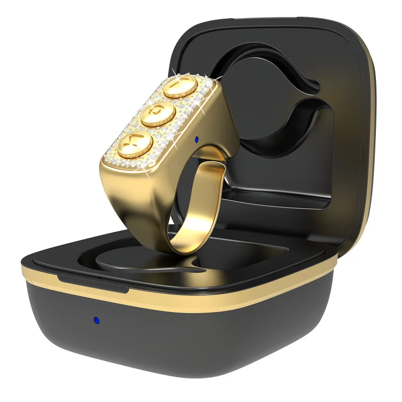 

D03 Bluetooth Ring Remote for Phones: Selfie, TikTok scroll/like, novel page turn. Lazy - friendly fingertip controller.
