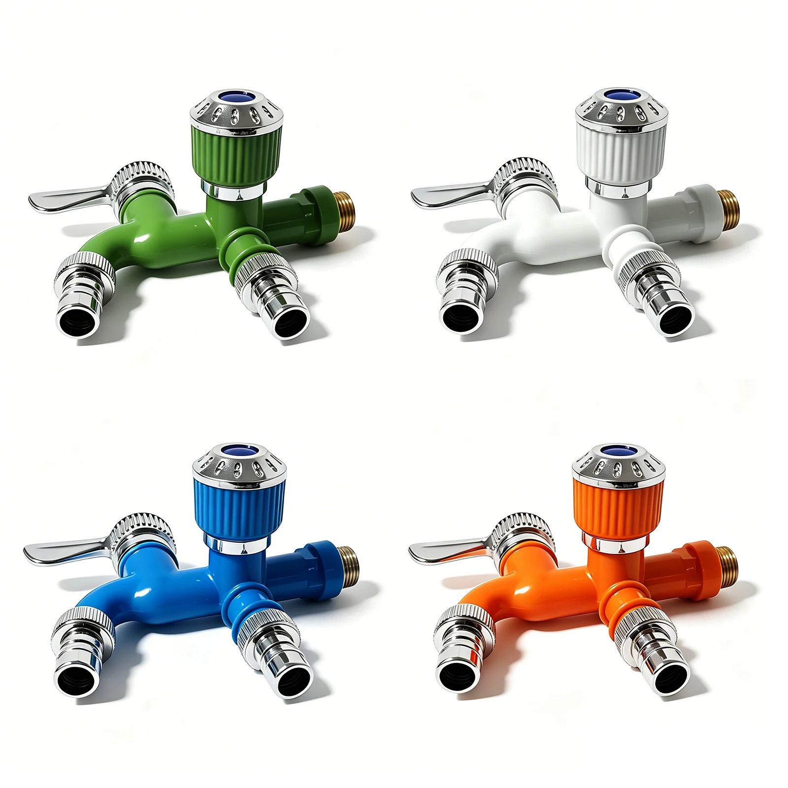 Water Faucet 2 in 1 Dual Head Spout Laundry Washing Tap Wall Mount Outdoor Garden Washing Machine Taps