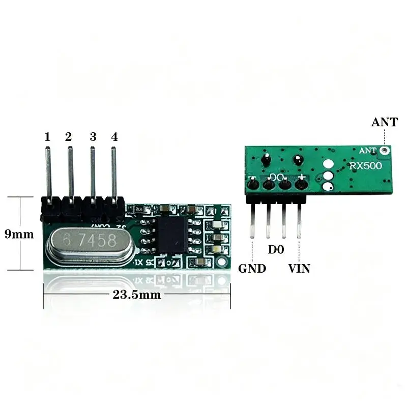 Wireless Superheterodyne Receiver Module 315MHZ 433MHZ Stable Signal For DIY Remote Control Projects