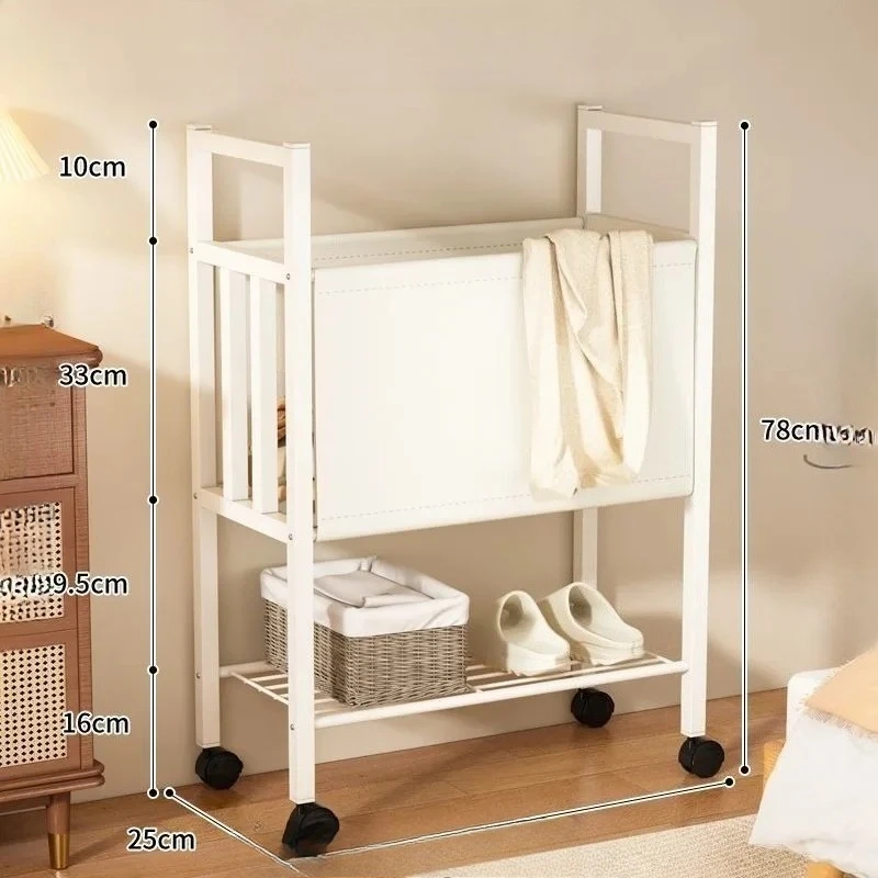 Dirty basket Double-layer large-capacity dirty clothes basket Household laundry basket Movable