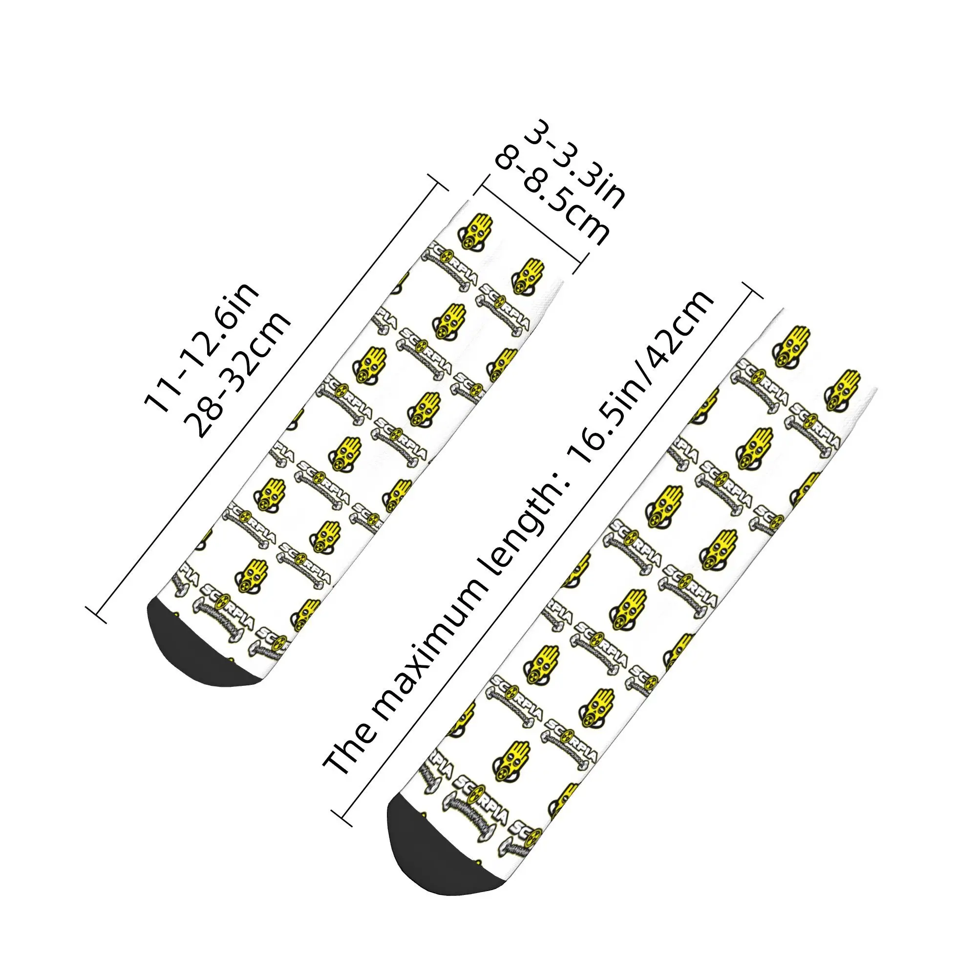 Scorpia – Central del Sonido Socken, Harajuku-Strümpfe, Ganzjahressocken, Zubehör für Weihnachtsgeschenke für Männer und Frauen