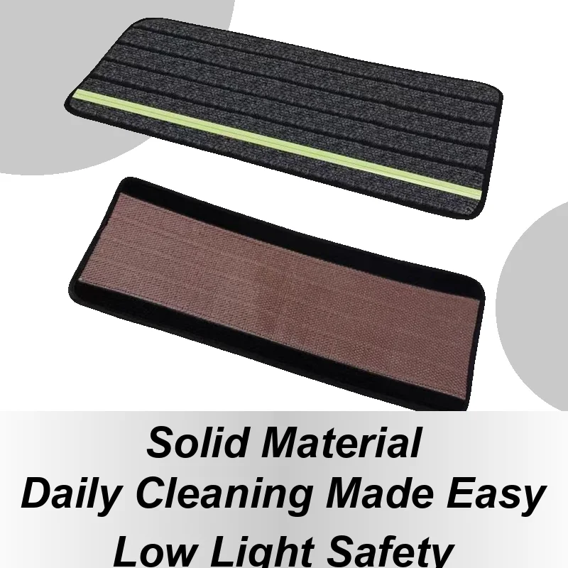 

RV Stair Step Cover With Reflective Strips Self-Adhesive RV Stair Treads Carpet Pad Anti-Slip Luminous Stair Mats