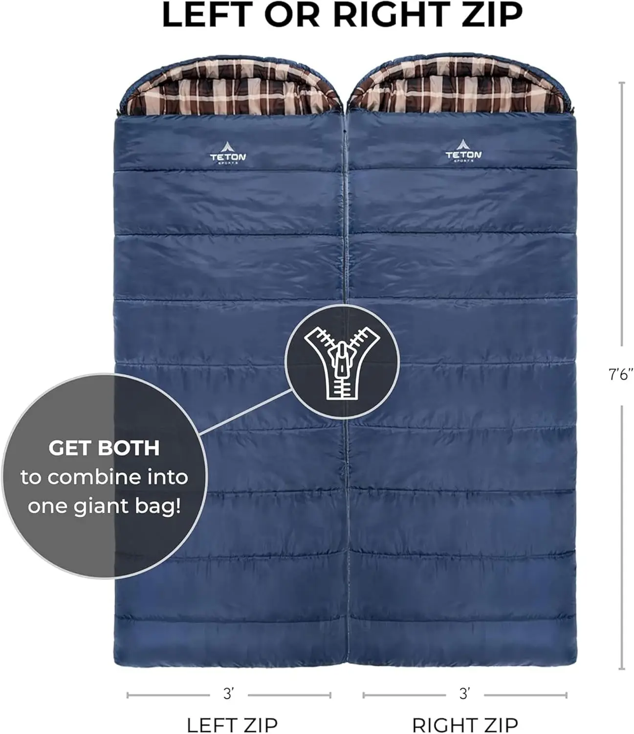 Celsius XL, -25F, 20F, 0F Degree Sleeping Bags, All Weather Warm Sleeping Bag for Adults and Kids, Camping Season,