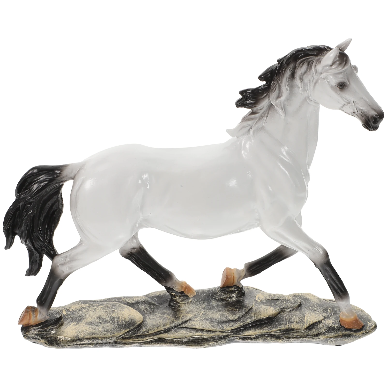

Resin Horse Statue Beautiful Home Decoration Gift Desktop Adornment Realistic Details Lifelike Design Stable Easy Decorate