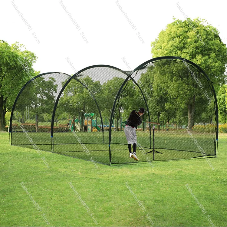 Large Fully Enclosed Arch Baseball Softball Batting Cage Tunnel Net Outdoor Hitting And Pitching Practice Equipment