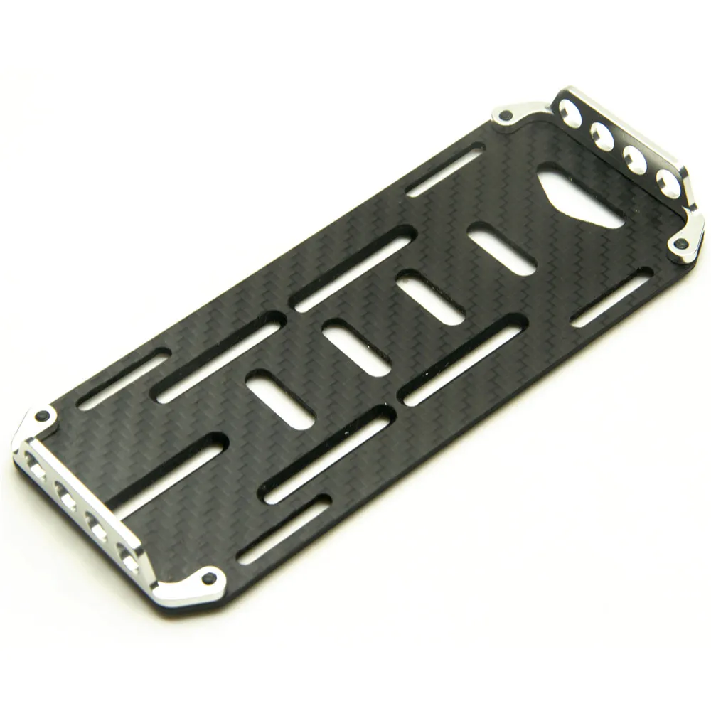 YEAHRUN Carbon Fiber Battery Mounting Plate Tray for Axial SCX10 1/10 RC Crawler Car Truck Model Upgrade Parts