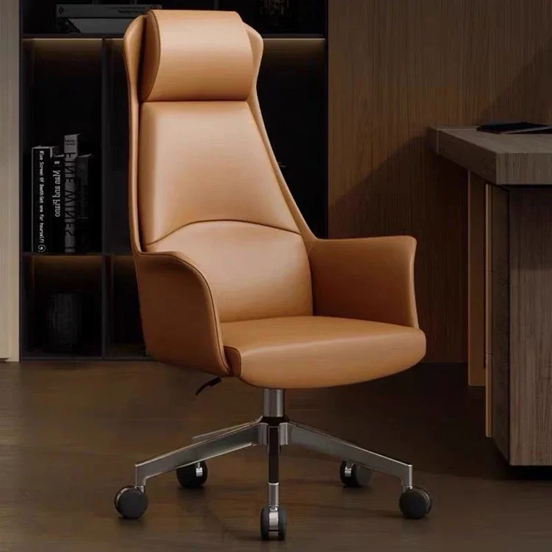 Lounge Office Chair Swivel Base Designer Gaming Luxury Backrest Modern Orange Armrest Chairs Headrest Cadeiras Bedroom Furniture floor universal office chairs executive big room blue study office chairs computer ergonomic cadeiras de escritorio furniture