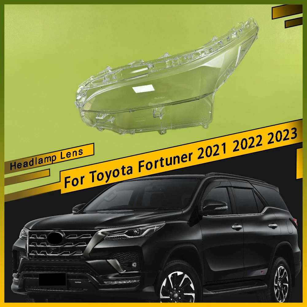 

For Toyota Fortuner 2021 2022 2023 Car Headlight Transparent Cover Headlight Lens Glass Lampshade Shell Cover Car Accessories