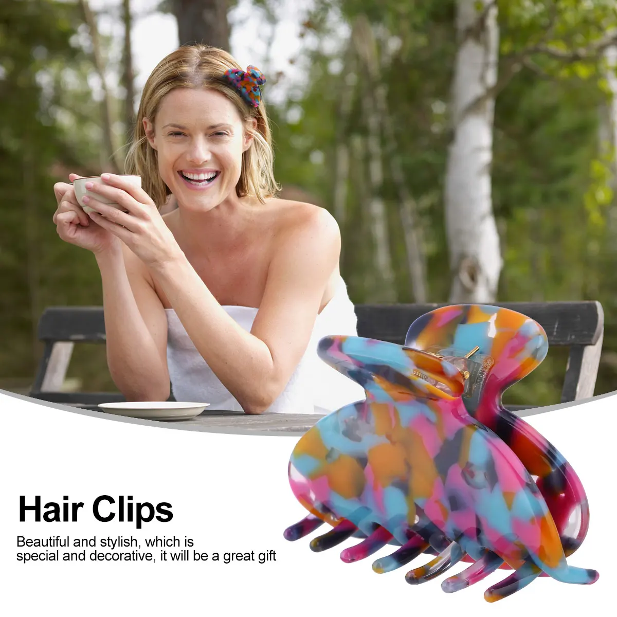 

Acetate Plate Gripper Straight Hair Clip Claw Ponytail Classic Sheet Claws Fine Bangs