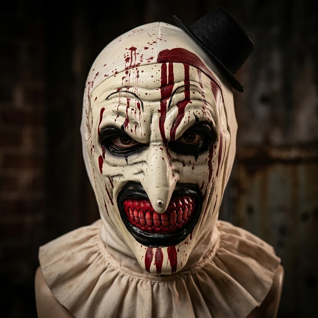 Halloween Horror Clown Mask Terrifier Art The Clown Costume Full Head Mask with… - Image 4