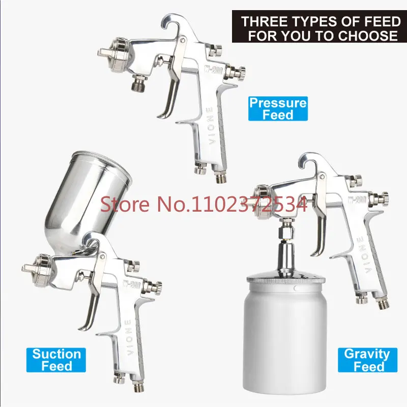 Vione W200 Gun Spray Paint Pneumatic Sprayer Metal Coating Pistol Japan W-200 Manual Air Spray Gun Paint