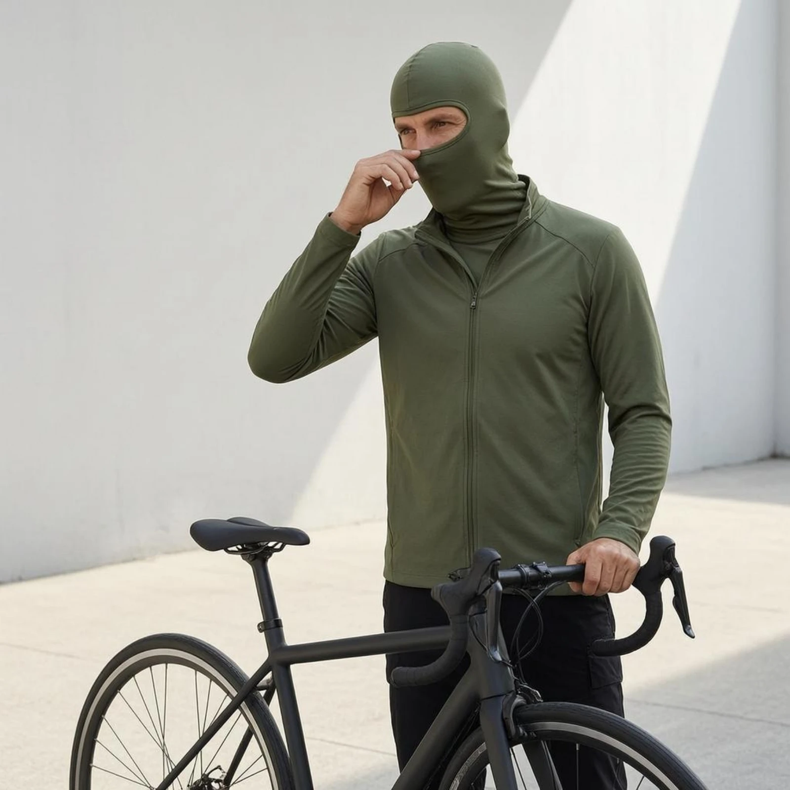 

Full Face Balaclava Oval Eye Opening Helmet Balaclava Face and Neck Warmer Lightweight Head Cover Breathable for Cyclists