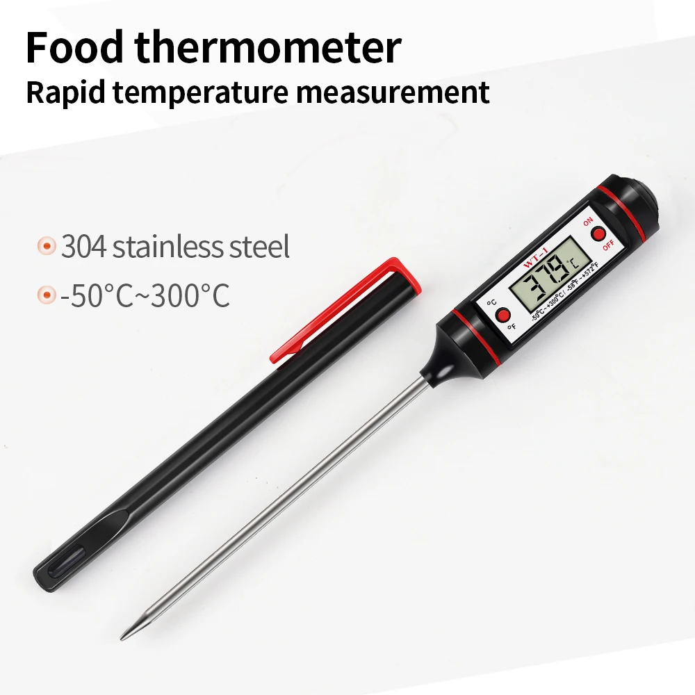 

Digital Kitchen Thermometer BBQ Meat Water Oil Cooking Temperaure Test Sensor Oven Thermometer For Grill Stainless Steel Probe