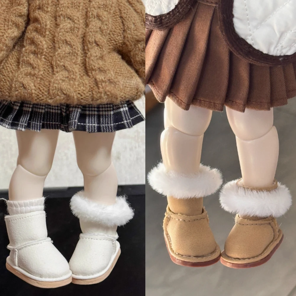 

L01-X003 детская игрушка 1/6 г BJD DD SD MSD кукольная обувь зимние белые розовые зимние волосатые сапоги 1 пара
