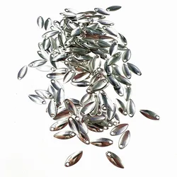 50pcs/lot Fishing Spinner Metal  Spoon Lure Trout Frogs Vib Reflective Stainless Steel Sheet Noisy Spoons Bait Accessories
