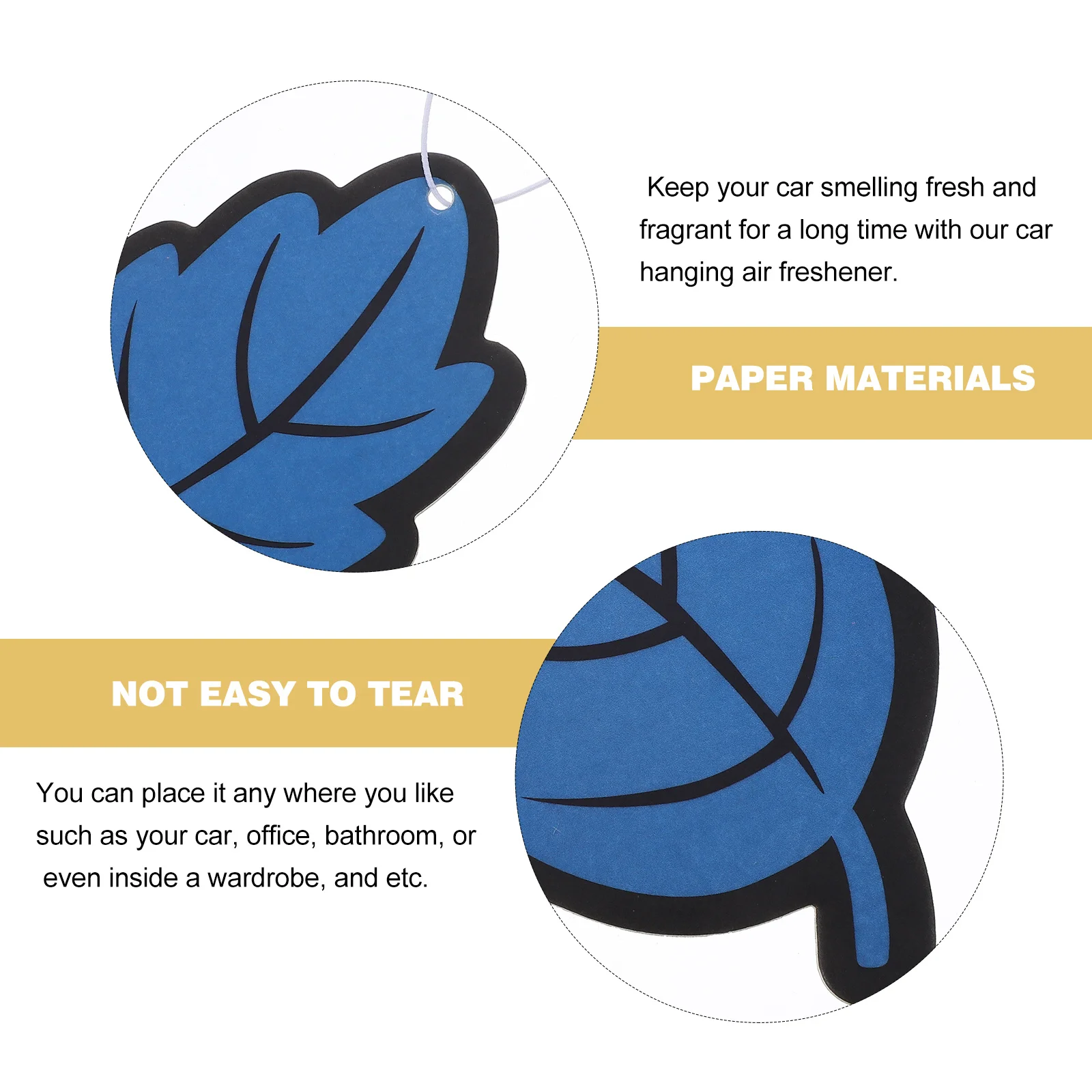 

6pcs Air Freshener Leaf Shape Paper Hanging For Car Office Bathroom Wardrobe Auto Decor Aromatherapy Car Interior Accessories