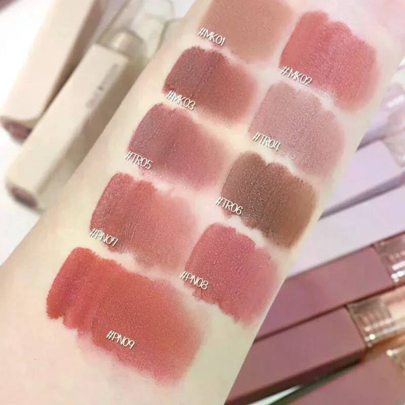 Silky Velvet Lip Gloss Matte Lip Mud Waterproof Non-Stick Cup Lip Glaze Smudge Proof Not Fade Liquid Lipstick Women Makeup