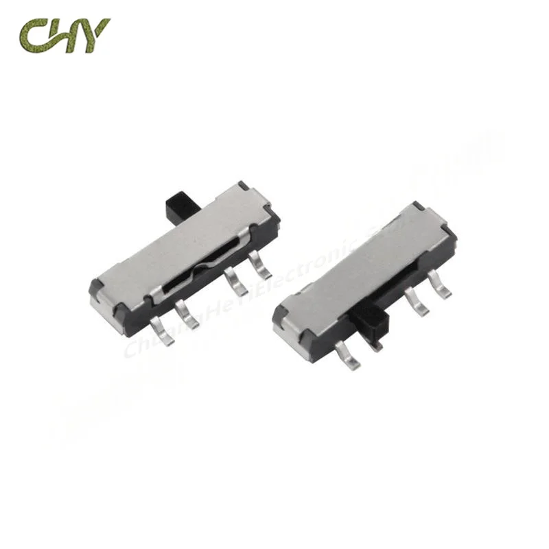 10 sztuk MINI miniaturowy SMD SMT boczny przełącznik suwakowy 2P3T 8 Pin 3 pozycyjne przełączniki dwupozycyjne uchwyt wysoki 2mm